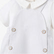 Elegant Baby Collared Bubble Overall & Shirt Blue Bleu