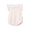 Elegant Baby Collared Bubble Peter Pan Pink Rose