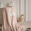 Elegant Baby Cotton Cable Knit Blanket Swan Pink Rose (30x40)