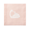 Elegant Baby Cotton Cable Knit Blanket Swan Pink Rose (30x40)
