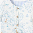 Elegant Baby Cotton Shortall Explorer Print Blue Bleu