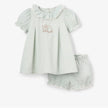 Elegant Baby Embroidered Bunny Easter Dress & Short Set