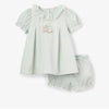 Elegant Baby Embroidered Bunny Easter Dress & Short Set