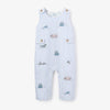 Elegant Baby Embroidered Jumpsuit Oxford Stripe Sea