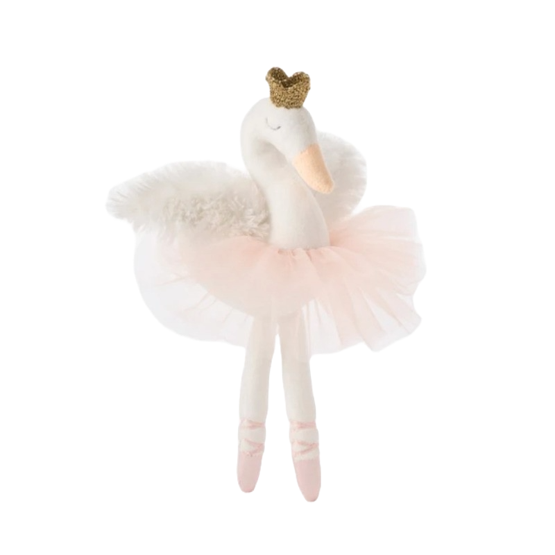 Elegant Baby Gift Box Plush Toy Anastasia The Swan Ballerina White Blanc