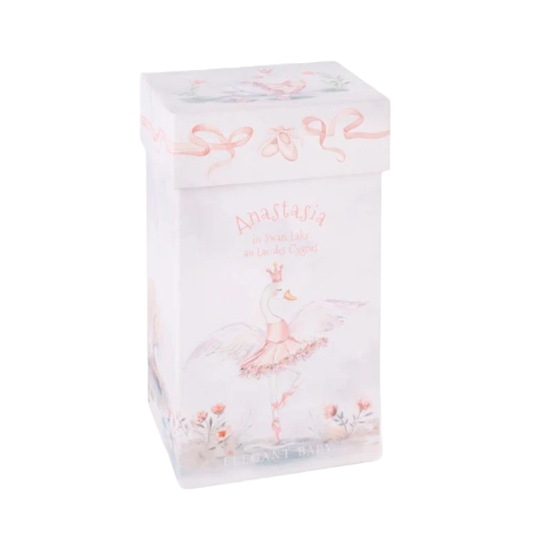 Elegant Baby Gift Box Plush Toy Anastasia The Swan Ballerina White Blanc