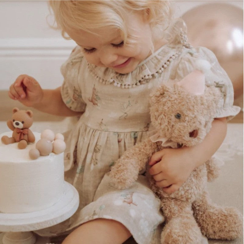 Elegant Baby Gift Box Plush Toy Birthday Bear Pink