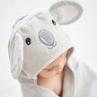 Elegant Baby Hooded Baby Bath Wrap Koala Gray Gris