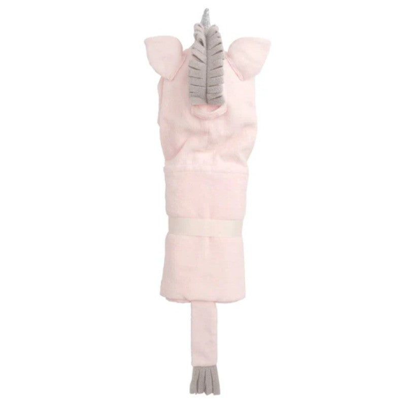 Elegant Baby Hooded Baby Bath Wrap Unicorn Pink Rose