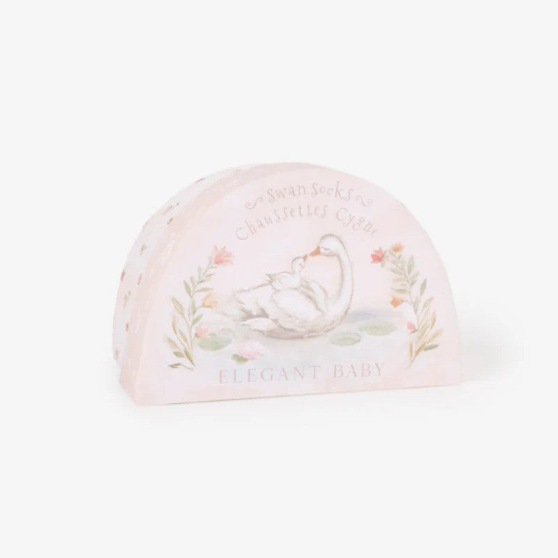 Elegant Baby Non-Slip Socks (6pack) Swan Lake Pink (Size 0-12m)