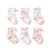 Elegant Baby Non-Slip Socks (6pack) Fleur de Provence (Size 0-12m)