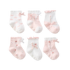 Elegant Baby Non-Slip Socks (6pack) Fleur de Provence (Size 0-12m)