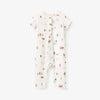 Elegant Baby Organic Muslin Jumpsuit Short Sleeve White Blanc On The Farm