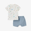 Elegant Baby Organic Muslin Tee & Short Set Ocean Adventure