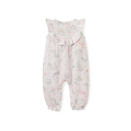 Elegant Baby Organic Sleeveless Muslin Jumpsuit Sea Magic