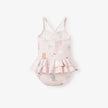 Elegant Baby Ruffle Swimsuit Pale Pink Rose Seaside Safari