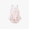 Elegant Baby Ruffle Swimsuit Pale Pink Rose Seaside Safari