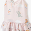 Elegant Baby Ruffle Swimsuit Pale Pink Rose Seaside Safari