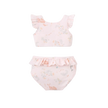 Elegant Baby Ruffle Two-Piece Swimsuit Pink Rose