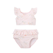 Elegant Baby Ruffle Two-Piece Swimsuit Pink Rose