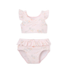 Elegant Baby Ruffle Two-Piece Swimsuit Pink Rose