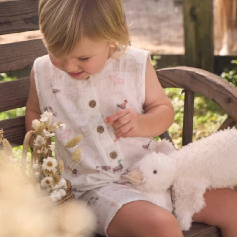 Elegant Baby Shortall Sleeveless Organic Cotton French Petite Farmstead