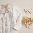 Elegant Baby Smocked Bubble Cotton Fleur de Provence Pink Rose