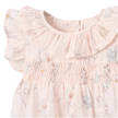 Elegant Baby Smocked Bubble Cotton Fleur de Provence Pink Rose