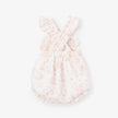 Elegant Baby Sunsuit Swiss Dot Swan Toile