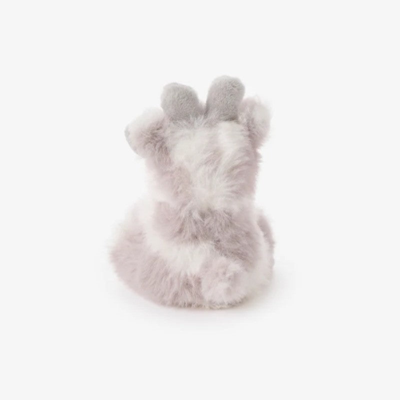 Elegant Baby Wooden Ring Rattle Plush Giraffe Gray