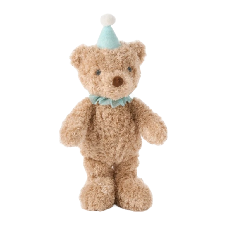 Elegant Baby Gift Box Plush Toy Birthday Bear Aqua