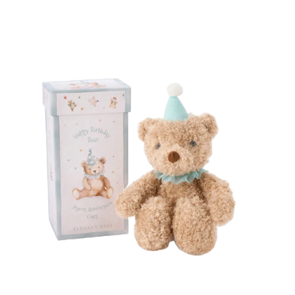 Elegant Baby Gift Box Plush Toy Birthday Bear Aqua