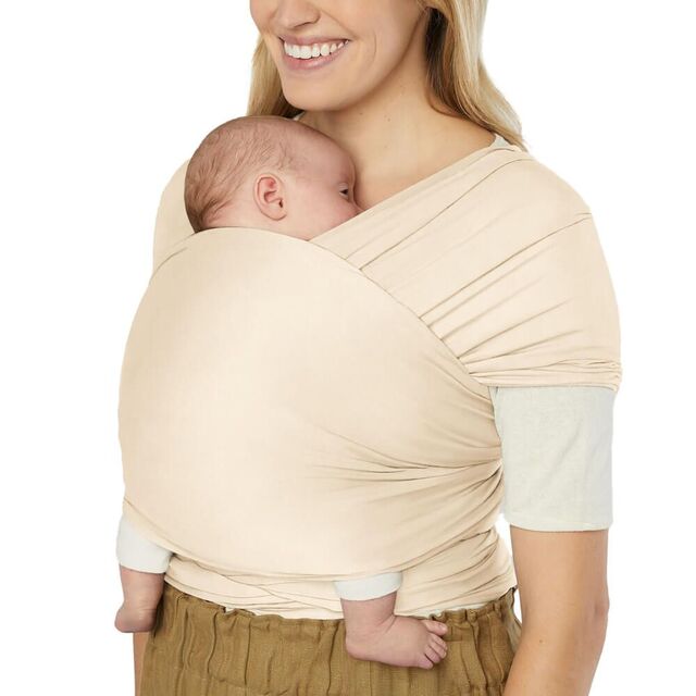 Ergobaby Aura Sustainably Sourced Knit Baby Wrap Cream