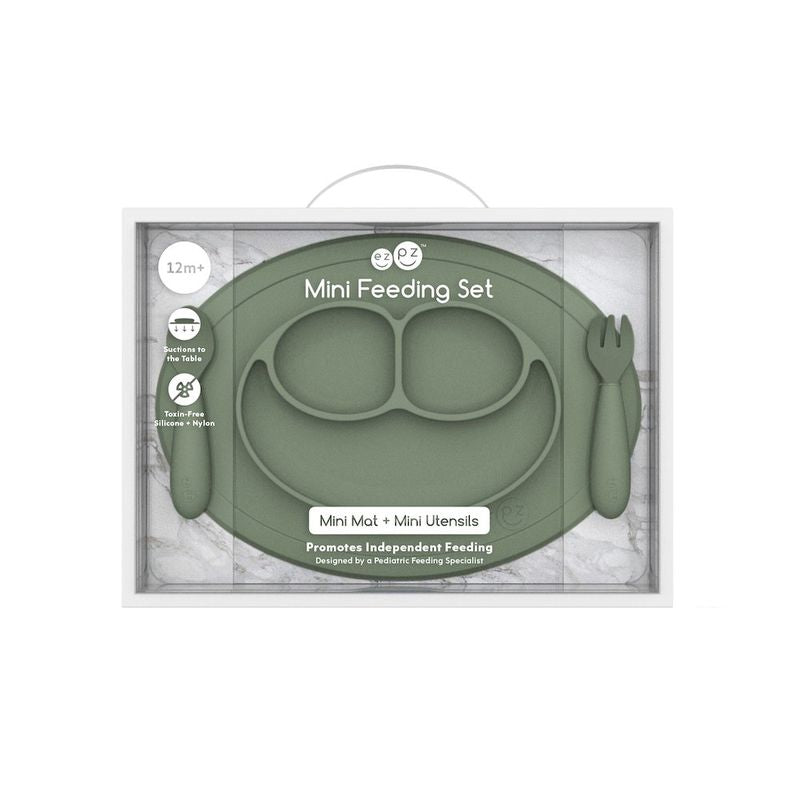 Ezpz - Mini Feeding Set - Olive 6M