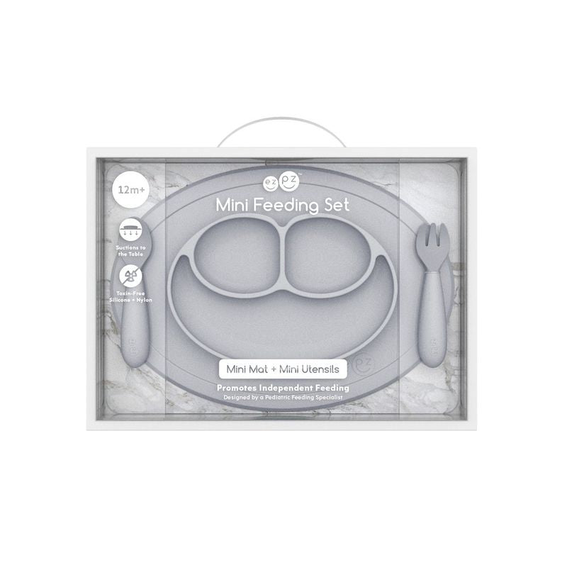 Ezpz - Mini Feeding Set - Pewter 6M