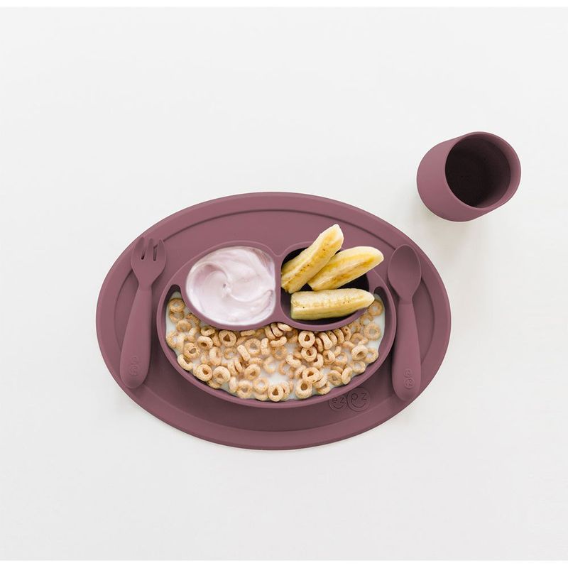 Ezpz - Mini Utensils (Spoon + Fork) - Mauve 12M