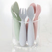 Ezpz - Mini Utensils (Spoon + Fork) - Pewter 12M