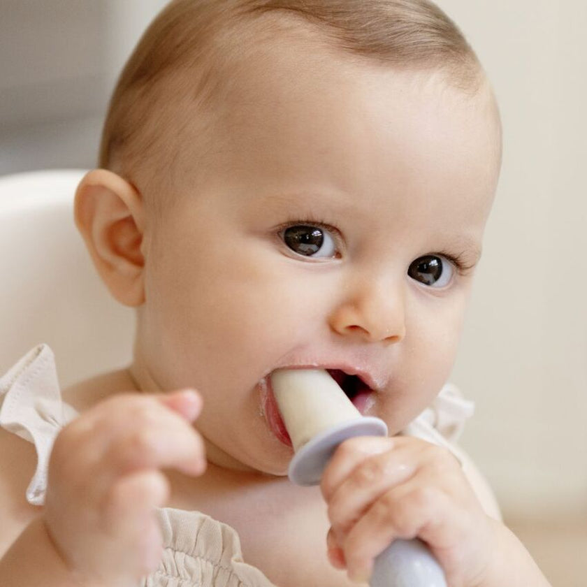 Ezpz - Tiny Pops Popsicle - Pewter 4M-Plus