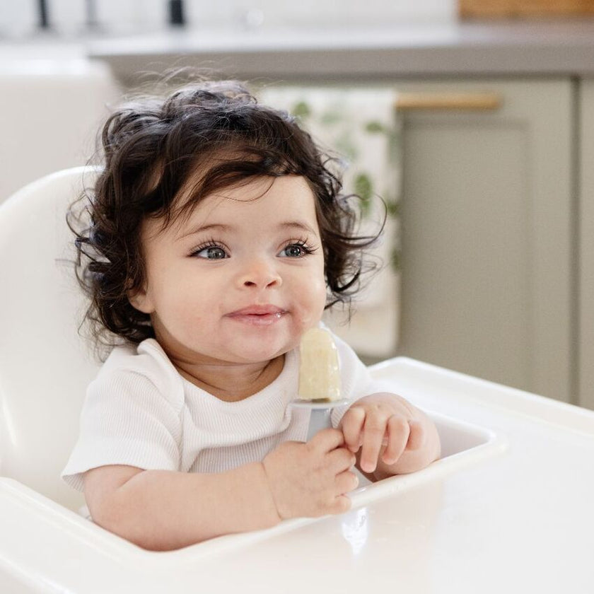 Ezpz - Tiny Pops Popsicle - Pewter 4M-Plus