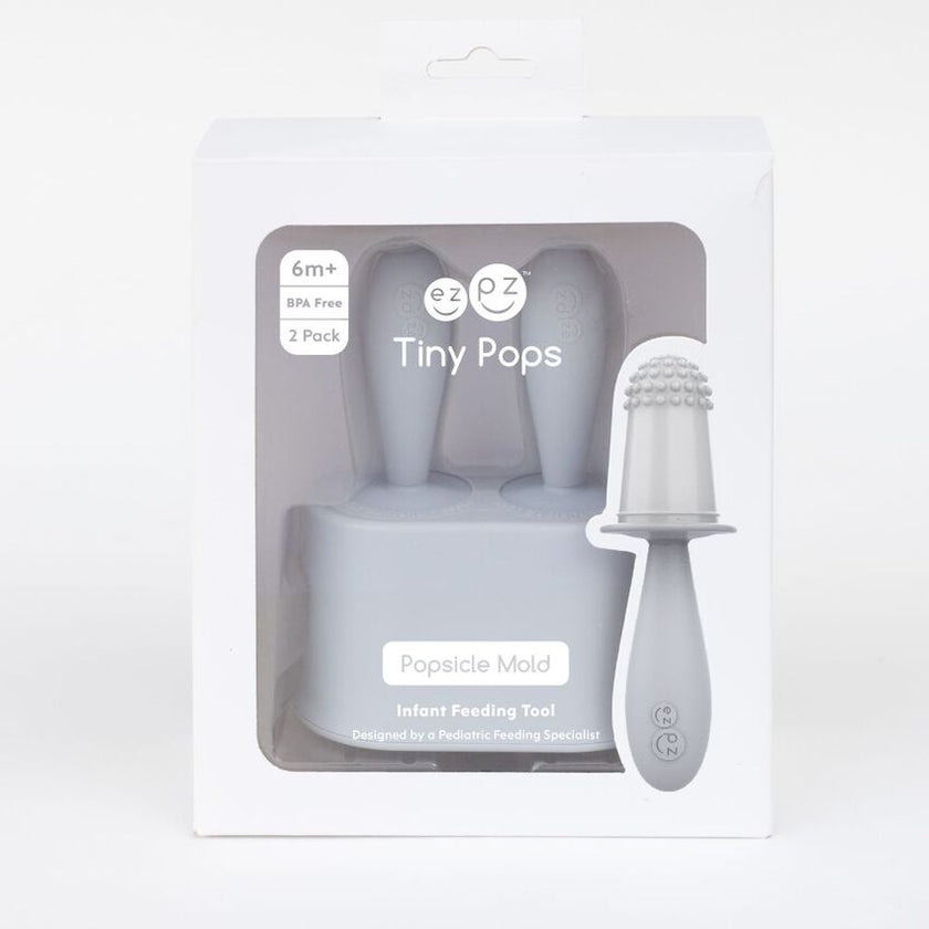 Ezpz - Tiny Pops Popsicle - Pewter 4M-Plus