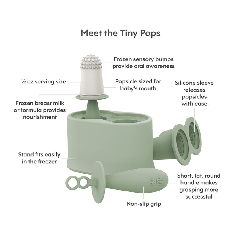 Ezpz - Tiny Pops Popsicle Sage 4M-Plus