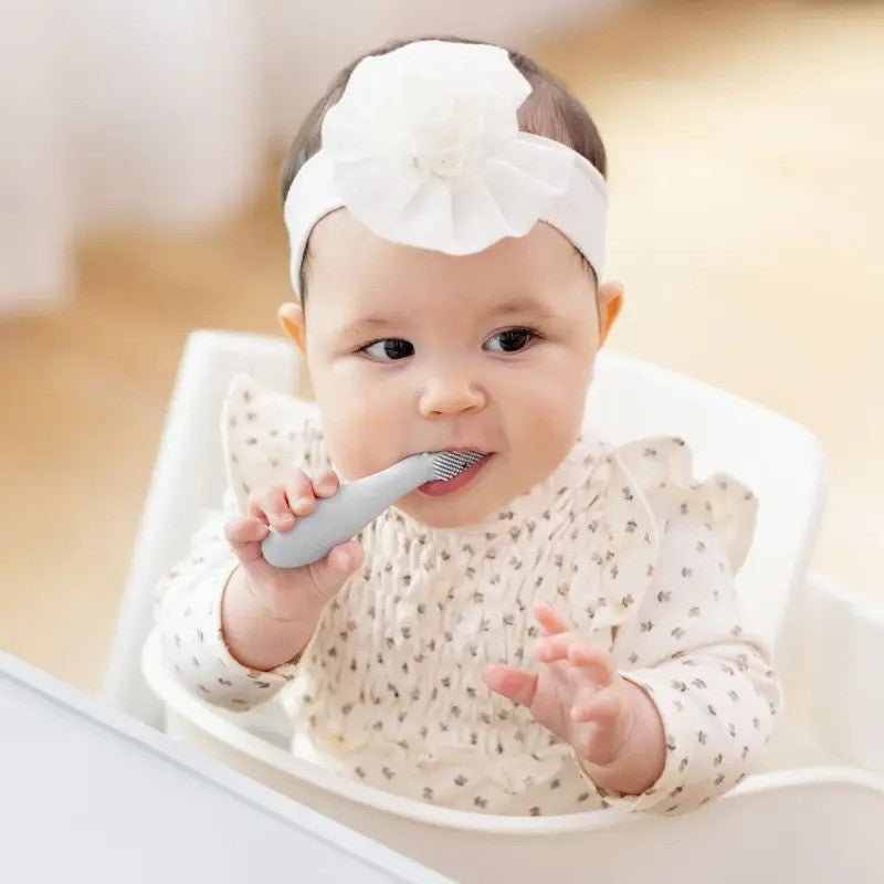 Ezpz Baby Led Toothbrush Pewter 4M-Plus
