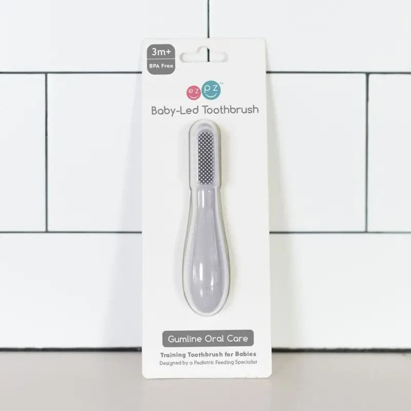 Ezpz Baby Led Toothbrush Pewter 4M-Plus