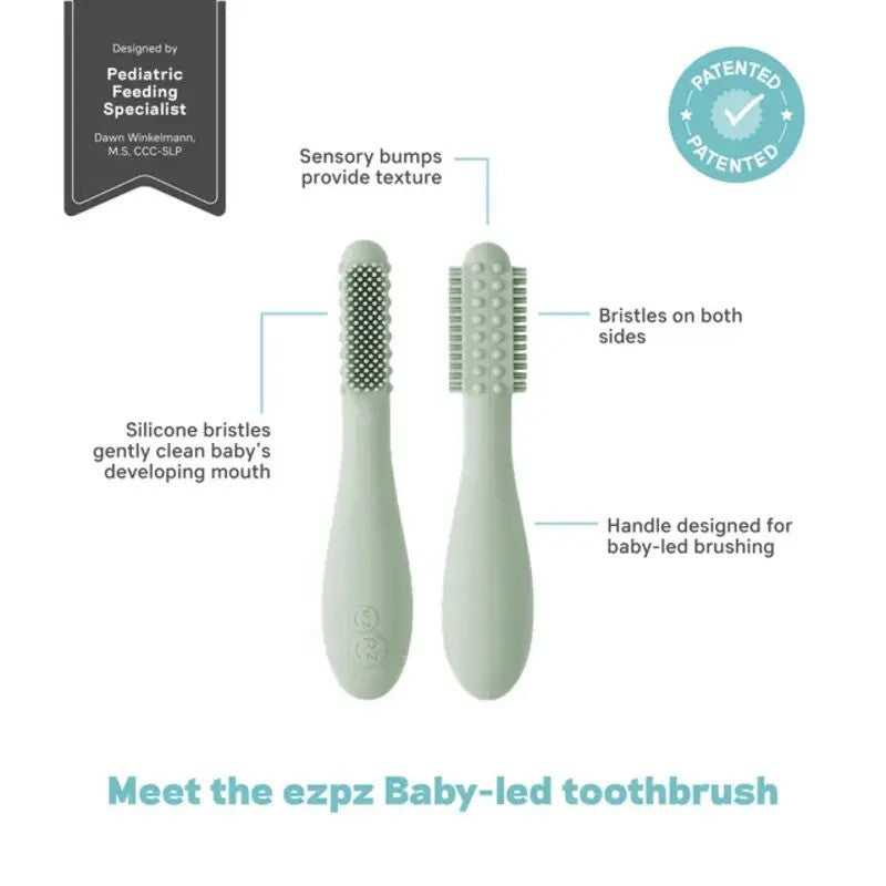 Ezpz Baby Led Toothbrush Sage 4M-Plus