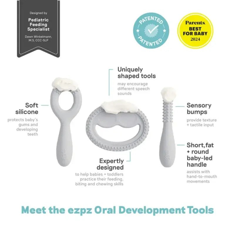 Ezpz Oral Development Tools Pewter 4m-Plus