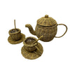 Five Little Ducks Rattan Tea Sets Natural