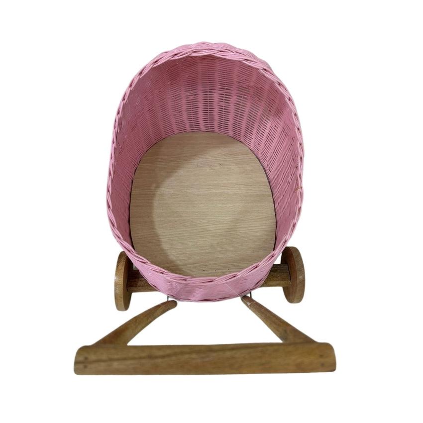 Five Little Ducks Rattan Strolley Pink