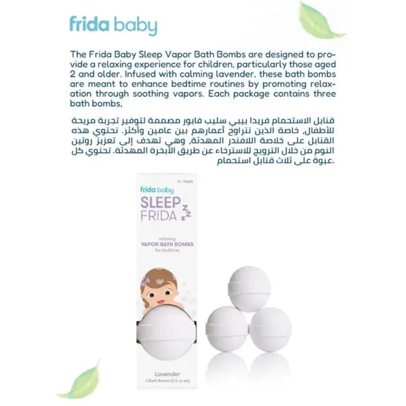 Fridababy SleepFrida Natural Vapor Bath Bombs Lavender (3pack 2yrs-Plus)