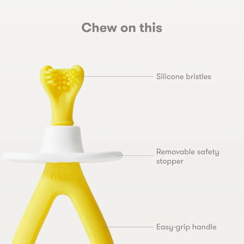 Fridababy Training Toothbrush With Soft Silicone Bristles (6m-Plus)