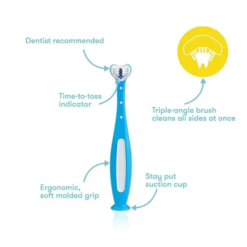 Fridababy Triple-Angel Toothhugger Toothbrush Blue (2yrs-Plus)